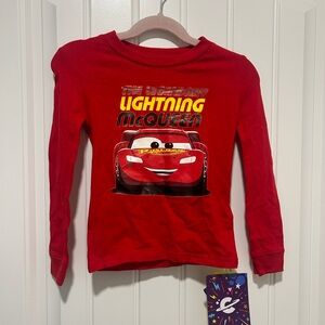 NWT Disney Cars Lightning McQueen Long Sleeve Shirt
